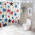thumbnail image 7 of ONETECH Star Pattern Shower Curtain Set with Hooks - Home Bathtubs Bathroom Curtain Decoration - Multiple Sizes - 100% Polyester Fiber 69x72, 7 of 7