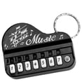 thumbnail image 2 of GAXIRE Llavero de instrumento musical novedoso, mini instrumento musical, llavero con dije de piano, 2 of 6