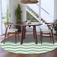 thumbnail image 4 of Fruit Green Ripple Round Area&nbsp;Rug 6ft Striped Simple Non-Slip&nbsp;Washable Circle Rugs Soft Felt Indoor Floor Mat for Bedroom Kitchen Living Room Bathroom, 4 of 9