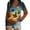Gold, variant on Womens Halloween Long Sleeve V Neck Shirts Witch Graphic Tees Raglan Sleeve Tops Halloween Fall Tunic Tops Yellow L