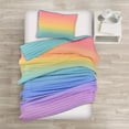 thumbnail image 3 of Rainbow Ombre Quilt Rainbow/Turquoise 3Pc Set Full/Queen, 3 of 8