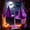 Purple, variant on Halloween Wizard Hat Decoration, Outdoor Safe Hanging Polyester Witch Hat 14.2" Tall, Floating Party Prop for Indoors Outdoors Yard, Porch & Classroom Décor (Black)