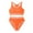 Orange, variant on Wdgfv Girls Swimsuit 2 Piece Bikini Set UPF 50 Sun Adjustable Straps High Waist Sporty Beach Swimwear for Teens Hot Pink XXL=160