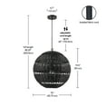 thumbnail image 4 of Novogratz x Globe Beth 1-Light Black Pendant Lighting with Matte Black Shade, 4 of 8