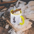 thumbnail image 5 of 3dRose, Mad Hatter Have I gone Mad Alice in Wonderland, 15oz Two-Tone Yellow Mug, 5 of 7