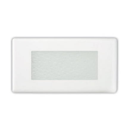 

10 in. Textured Frosted Glass Step Light Faceplate Cover