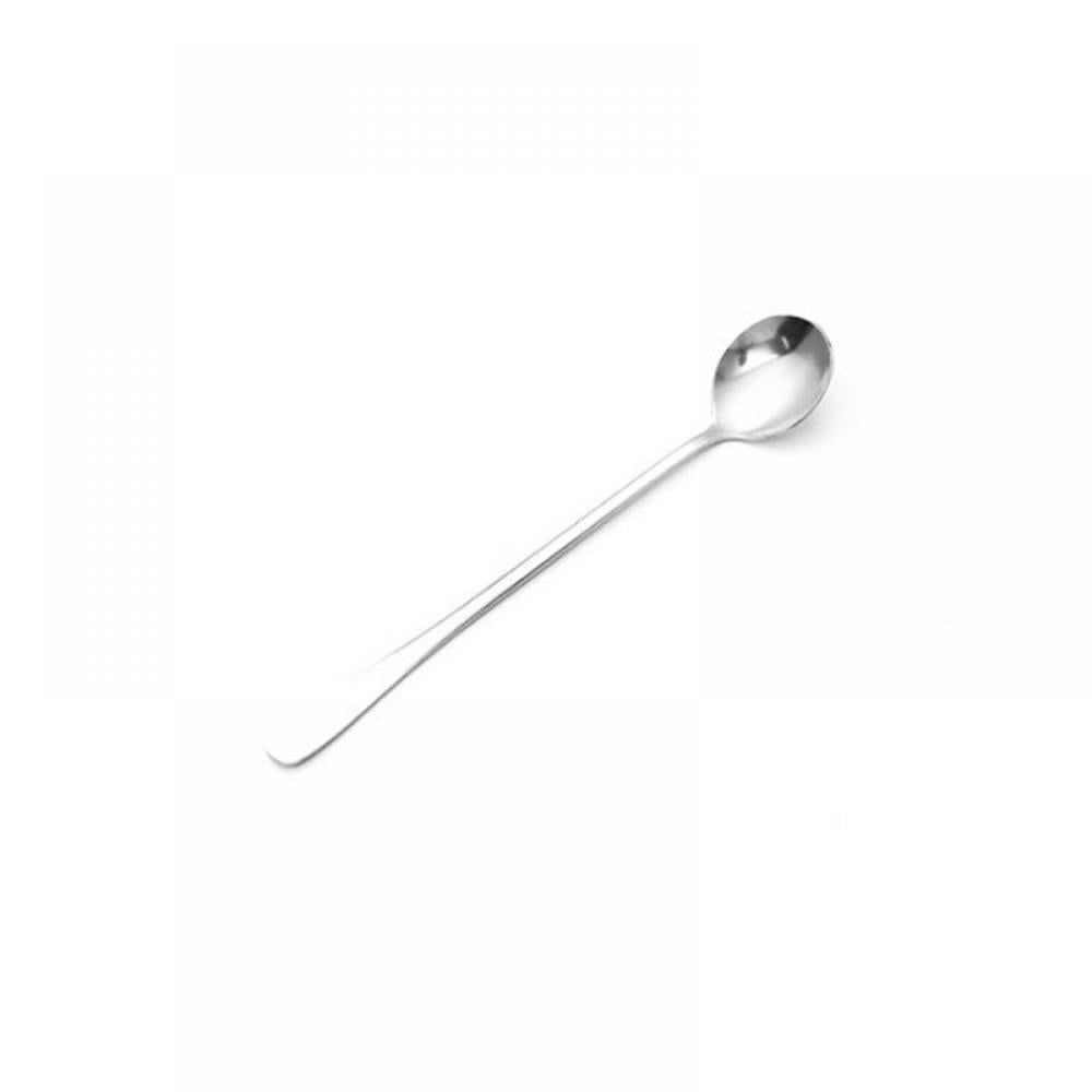 Milkshake Cold Drink 8 Pieces Long Handle Tea Spoon Stainless Steel Coffee Mixing Spoons Teaspoon for Mixing Coffee Cocktail Stirring 7.48 Inch 