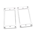 thumbnail image 1 of HILABEE 2 Pieces Brass Guitar Pickup Frame Pickup Frame Flat Rings Universal Bridge Neck Argent, 1 of 9