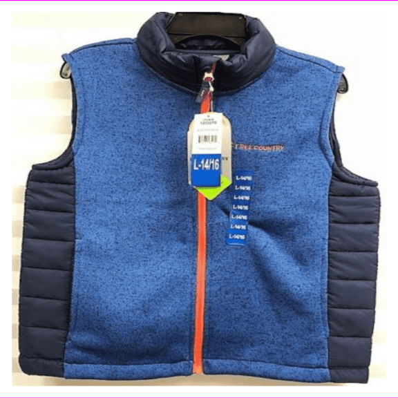 Free Country Microtech Vest CONCRETE Boy's L-14/16/Blue