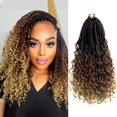 thumbnail image 1 of Trenzas Diha Goddess Box de ganchillo con puntas rizadas, 14 pulgadas, 8 paquetes, 1 of 6