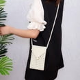 thumbnail image 3 of LNGOOR Hand-Woven Pearl Bags Lady Beaded Shoulder Bag Handbag Flap Bag Mini Crossbody Bag #Triangle, 3 of 9