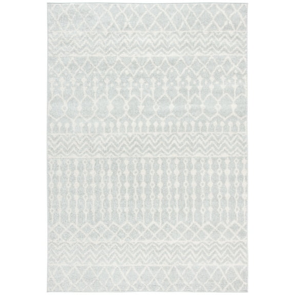 SAFAVIEH Tulum Glen Oriental Area Rug, Light Grey/Ivory, 3' x 5'