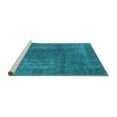 thumbnail image 2 of Ahgly Company Machine Washable Indoor Rectangle Oriental Turquoise Blue Industrial Area Rugs, 8' x 12', 2 of 4