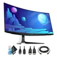 thumbnail image 1 of Alienware AW3423DW 34.2" 1440p HDR 175 Hz Curved Gaming Monitor (Lunar Light) (AW3423DW) + Display Port Cable + Headphone Extender + HDMI Cable + Cleaning Kit, 1 of 8