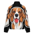 thumbnail image 6 of Jackets for Women Winter Coat Jackets Flannel Stand Collar Jacket(Cute Beagle Face,Size:S-4XL), 6 of 7