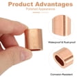 thumbnail image 3 of Uxcell Wire Rope Stop Sleeve, Copper Crimping Loops Sleeve Oval Crimp Ferrules for Wire Rope and Cable Ferrules 1/4"(6mm), 3 of 7