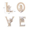 thumbnail image 2 of Juego de 4 figuras de ángel querubín estatua de Pascua religiosa coleccionable corazón y amor figuras de ángel hogar boda centro de mesa Pascua D?Cor, 2 of 5