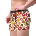 thumbnail image 2 of Sikiie Donut Print Men's Boxer Briefs, Elastic Waistband Boxer Briefs Leggings-XX-Large, 2 of 5