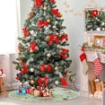 thumbnail image 4 of FMSHPON Christmas Snowflakes Xmas Christmas Tree Skirt Stand Mat for Holiday Party Decoration Indoor Outdoor 36 inches, 4 of 6