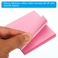 thumbnail image 4 of Notas adhesivas Uxcell de 3" x 3", blocs de notas autoadhesivos de colores brillantes, 100 hojas/pad, rosa claro, paquete de 6, 4 of 5