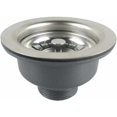 thumbnail image 1 of Spülbeckenablauf ohne Überlauf Edelstahlkorb Ø 114 mm 1½", Edelstahl + Abs, Ablauf + Korb, 1 of 5