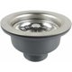 thumbnail image 1 of Spülbeckenablauf ohne Überlauf Edelstahlkorb Ø 114 mm 1½", Edelstahl + Abs, Ablauf + Korb, 1 of 5