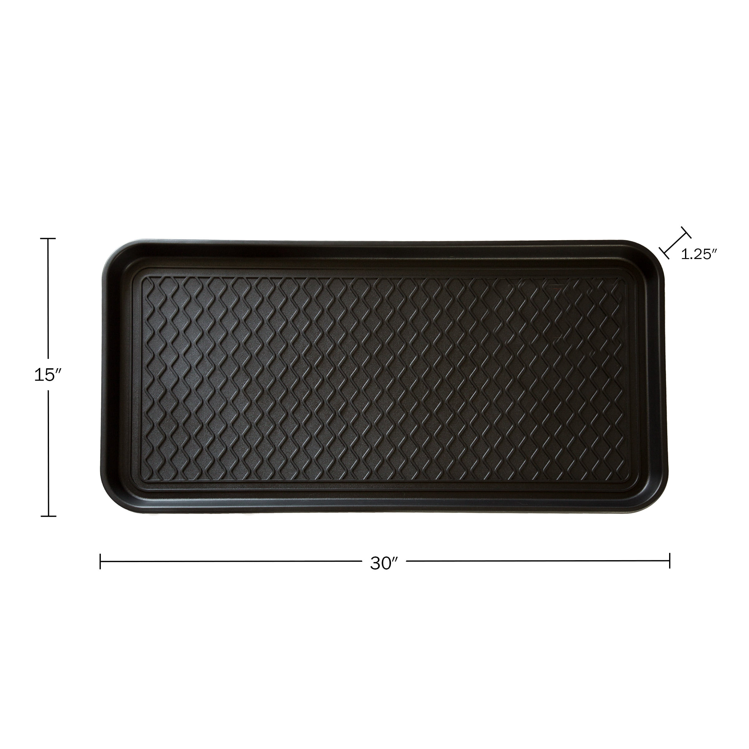 trimate All Weather Boot Tray, Extra Large Size Extra Large, 40”x20”(Black)