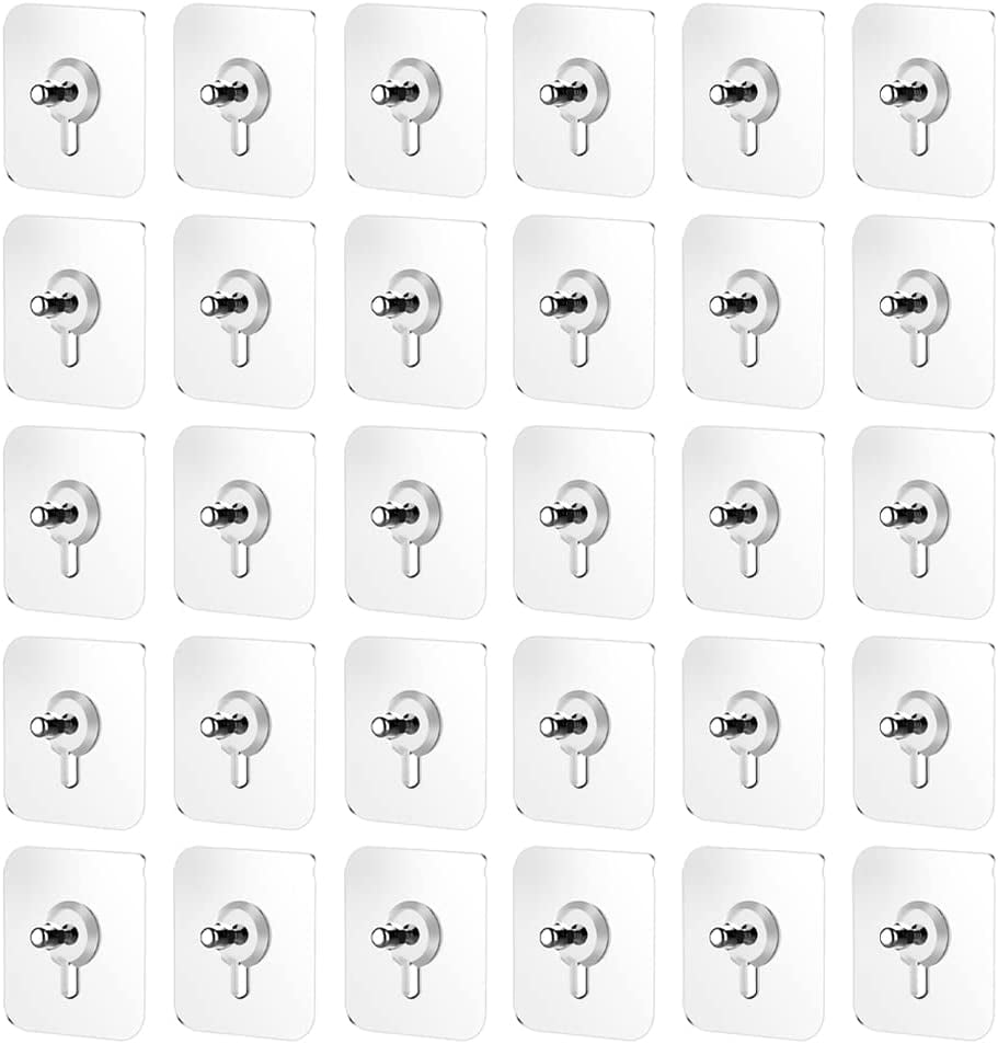 30Pcs Wall Hooks for Hanging Screw Wall Hangers Without Nails Adhesive