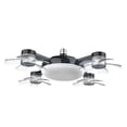 thumbnail image 1 of Clearance! Drone Fan Light 4 Fan with Lights 2025 New Plug In Ceiling Fan 20" Ceiling Remote 60W 3 Color Dimmable LED 4 Styles for Living Room LED light,Black, 1 of 8