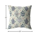 thumbnail image 5 of 28â€ Cream Gray Leaves Indoor Outdoor Throw Pillow, 5 of 5