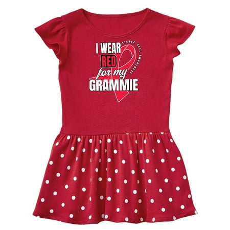 

Inktastic Sickle Cell Awareness I Wear Red For My Grammie Gift Baby Girl Dress