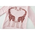 thumbnail image 4 of Baby Girls Giraffe Pyjamas Nighties Winter Long Sleeve Pjs Cotton Nightwear Toddler Two Piece Sleepwear Kids Pink Clothes Set 3T, 4 of 7