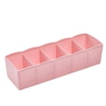 thumbnail image 1 of Diseño fresco Cajón de plástico Organizador Corbata Sujetador Calcetines Contenedor de almacenamiento Divisor multipropósito Cajas de Almacenamiento y organización del hogar rosado 6*26.5*8 cm Bearachild HA0024-04B, 1 of 6