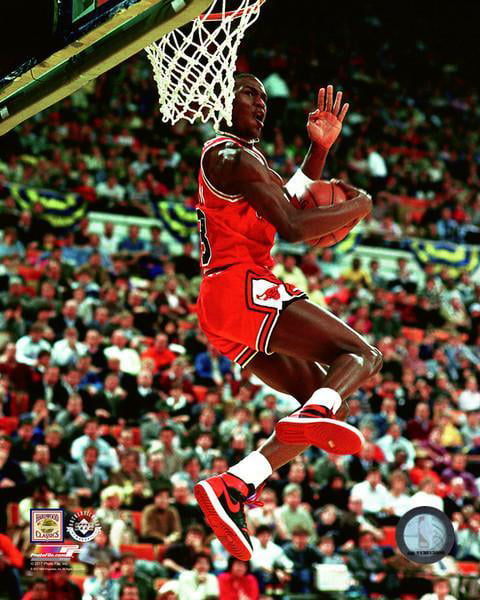 Michael Jordan 1985 Nba Slam Dunk Contest Photo Print Walmart Com Walmart Com