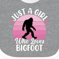 thumbnail image 4 of Inktastic Just a Girl Who Loves Bigfoot Girls Baby Bib, 4 of 4