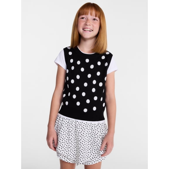 Wonder Nation Girls Sleeveless Sweater, Midweight, Sizes 4-18 & Plus