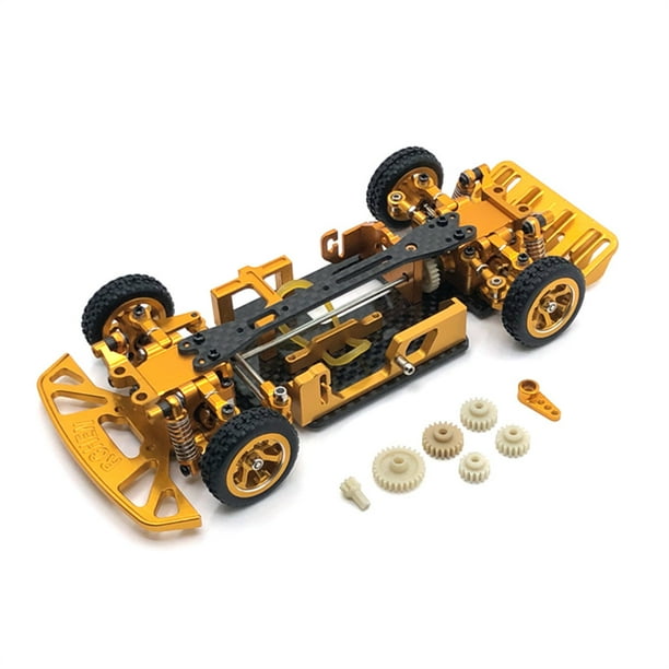 Conjunto de marco de chasis de cuerpo de fibra de carbono Juego 1:28 RC Modelo de vehículos Piezas de actualización de vehículos Reemplazo para WLTOYS 284131 K969 K979 K989 Gold seitruly FN009852-03