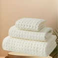 thumbnail image 6 of BemeyourBBs 100% Cotton Waffle Bath Towels for Bathroom Soft Waffle Weave Bath Towel Set Oversize Quick Dry Waffle Bath Towel Hand Towel Face Towel 3 PCS Set, 6 of 6