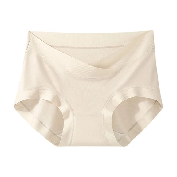 IFNWSV Breathable Cotton Underwear for Women Soft Solid Color Bikini Panties Comfortable Daily Fit Khaki L