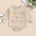 thumbnail image 2 of mgoYE Newborn Baby Boy Girl Hunting Clothes Duck Bow Sweatshirt Romper Long Sleeve Bubble Romper Bodysuit Outfit(White,0-3 Months), 2 of 6