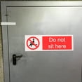 thumbnail image 4 of Do Not Sit Here Sticker Safety Sign Self Adhesive Warning Sticker for Office Hotel Park, 4 of 6