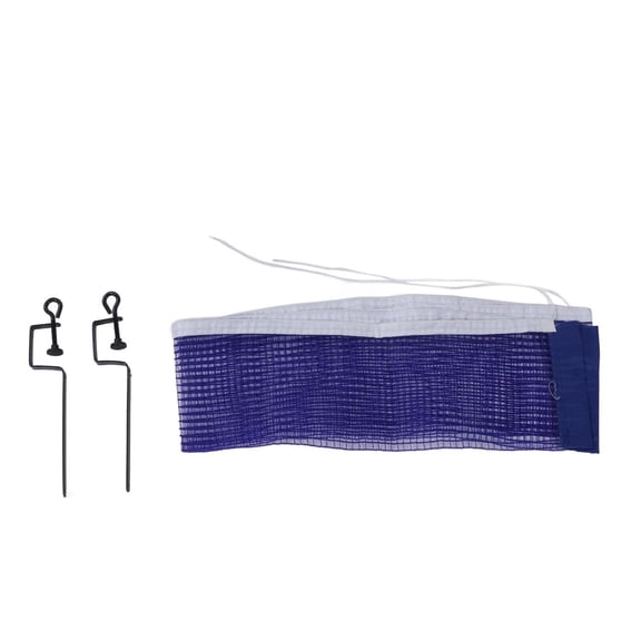 Suodoka Portable Table Tennis Net 180cm x 15cm Blue Polyester, 2 Iron Brackets, Lightweight & Easy‑Fold for Office, Home & School