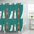 thumbnail image 1 of Cortina de ducha ABPHQTO perro samoyedo 165x180 cm impermeable, 1 of 2