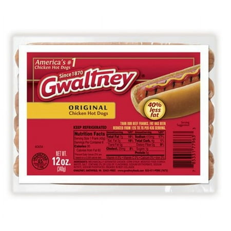 Gwaltney Great Dog Hot Dogs, 12 oz, 8 Count, Refrigerated