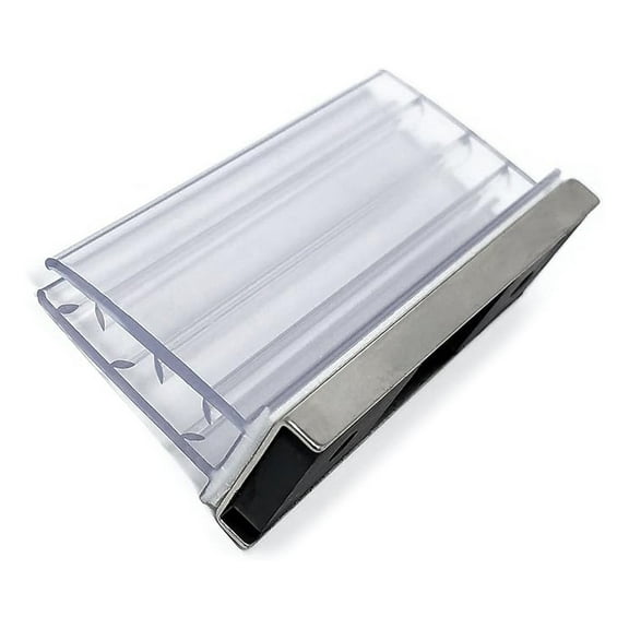 Large Clear Magnetic Card Grip Sign Holder for Gondola, Metal Shelves & Pallet Racks - 5 Pack