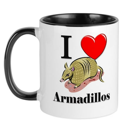 

CafePress - I Love Armadillos Mug - Ceramic Coffee Tea Novelty Mug Cup 11 oz
