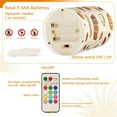 thumbnail image 5 of Yayeee Flameless Candles with Remote Flickering Battery Operated Multi Color Changing, Fall Beige Pumpkin, 5 of 7
