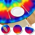 thumbnail image 4 of Rainbow Tie Dye Mandala Pattern Round Fitted Tablecloth with Elastic Edge,Dining Table Cover Waterproof,Outdoor Round Tablecloth for Camping,Dining,Indoor and Outdoor, 4 of 7
