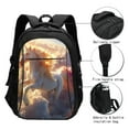 thumbnail image 3 of Balery Rainbow Cloud White Horse Print USB Charging Backpack for Men and Women - Water-Resistant, Anti-Theft Laptop Backpack with USB Port for Travel, Work, School, and College, 3 of 7