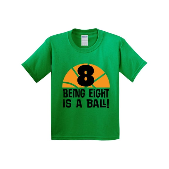 Inktastic 8th Birthday Basketball Sports Boys Youth T-Shirt
